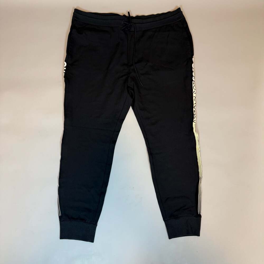 GUESS Los Angeles Men’s Black Logo Side Stripe Jogger Sweatpants